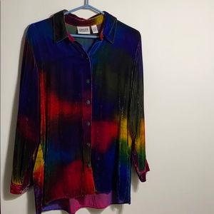 6 Hr. Sale Chico’s Design colourful velvet shirt